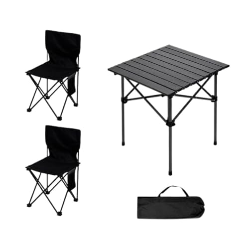 Biijuk Picknicktisch Tragbarer Outdoor-Klapptisch Und Stühle for Freizeit-Picknick, Multifunktionales Reisetisch- Und Stühle-Set Campingtische (Color : A, Size : F) von Biijuk
