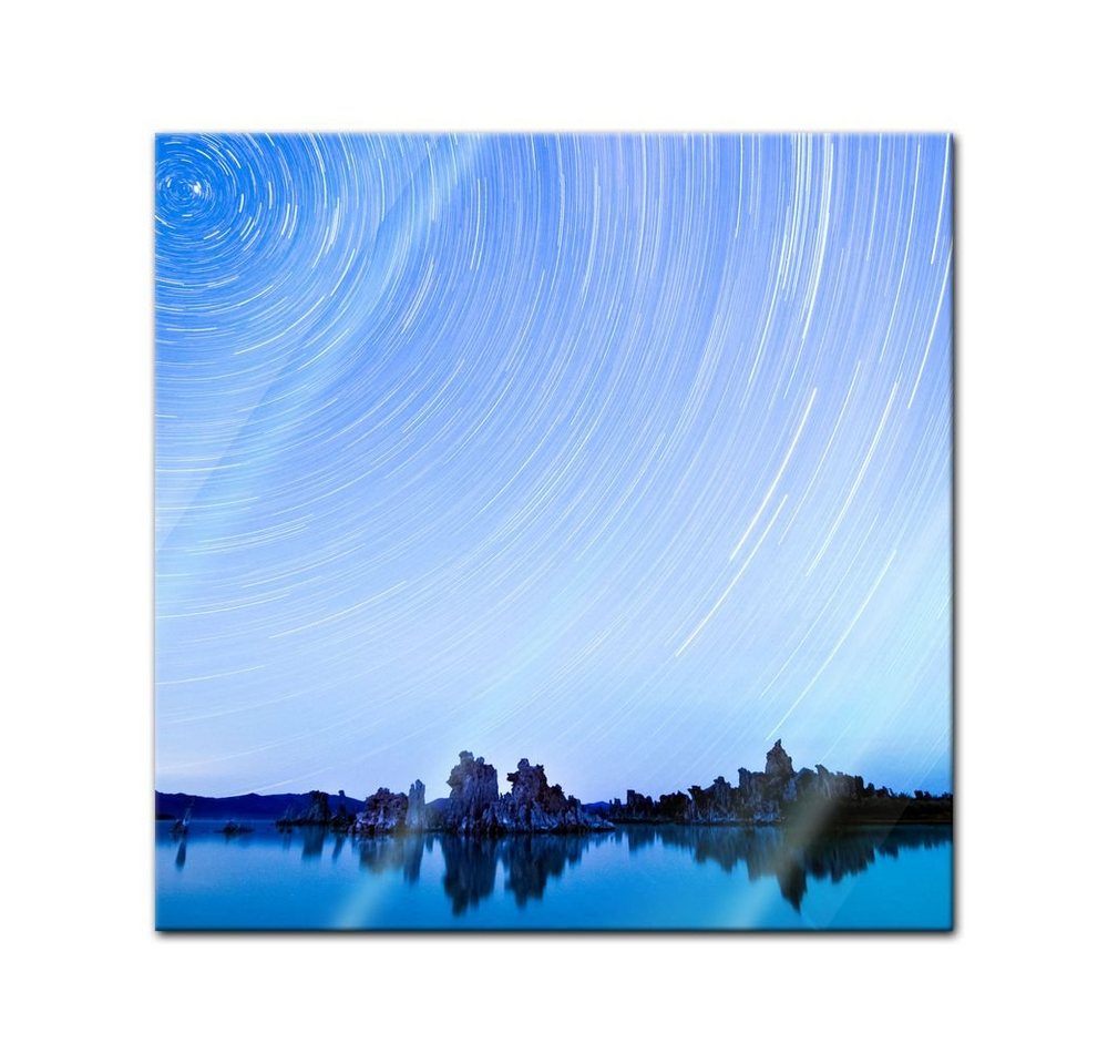 Bilderdepot24 Glasbild, Star Trails over Mono Lake von Bilderdepot24