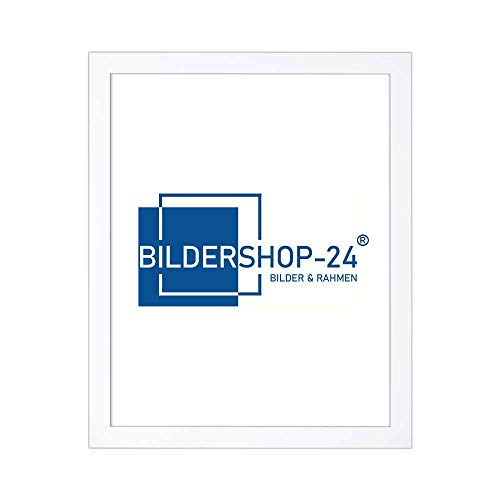 Bilderrahmen London in Weiß (matt) mit Acrylglas ANTIREFLEX/ENTSPIEGELT 24 X 30 cm von Bildershop-24
