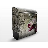 Design Briefkasten Mystic Flower - Briefkasten Grau Größe: 46cm x 39cm von MICASIA