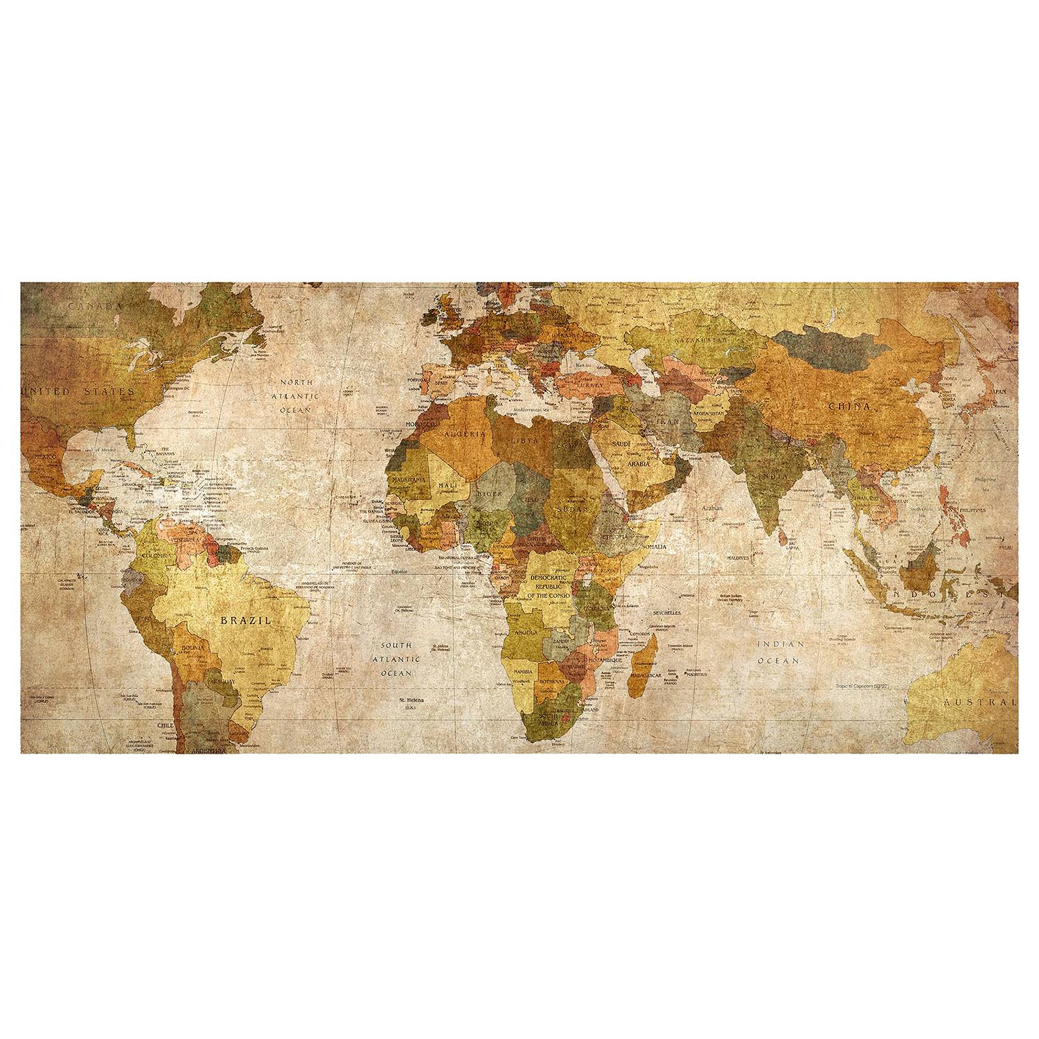 Magnettafel Weltkarte von Bilderwelten