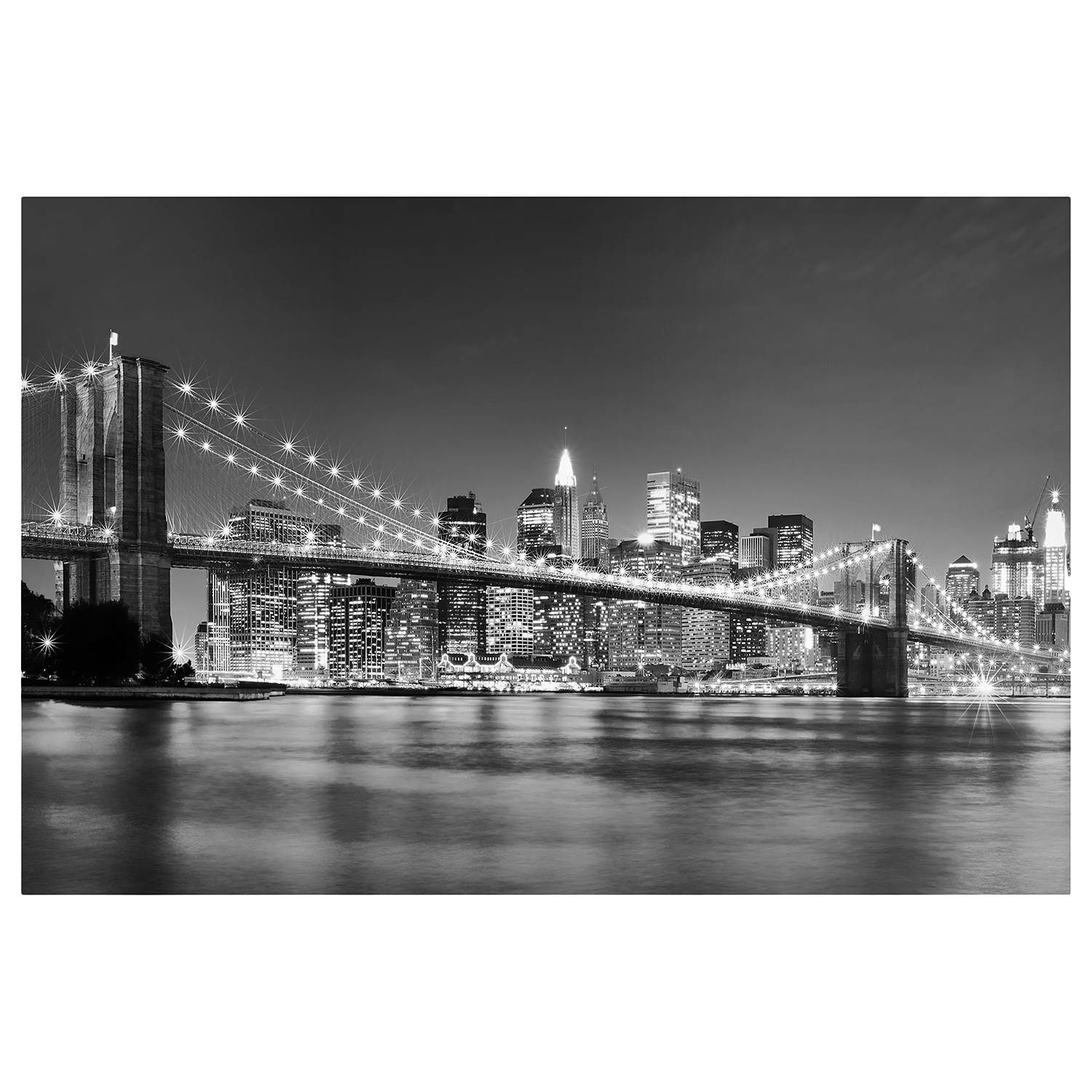 Memoboard Nighttime Manhattan Bridge II von Bilderwelten