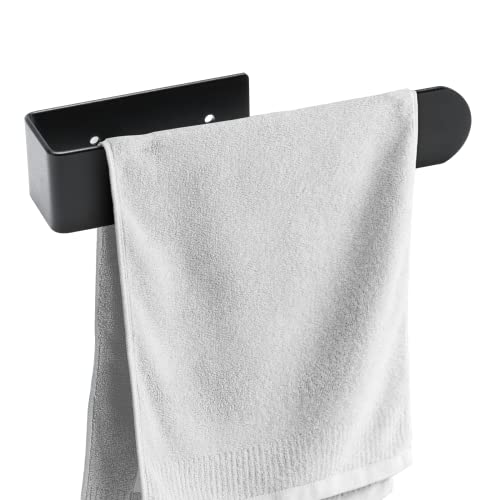 BillyBath Handtuchhalter ohne Bohren Schwarz, Geschirrtücher, Gästehandtuchhalter, Badetuchhalter, Selbstklebende Halterung für Küche Bad Handtuch (20cm) von BillyBath