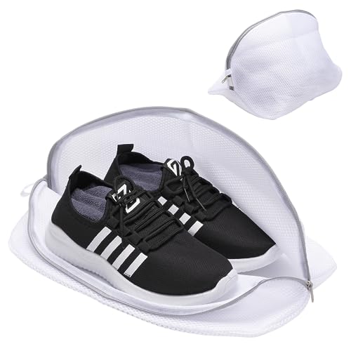 Schuhtasche, 2er Pack wiederverwendbare Netzschuh-Waschbeutel mit Reißverschluss, Waschmaschinen-Schuhsack für Sportschuhe, Socken, BHs von BillyBath