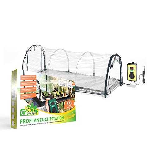 Bio Green Jumbo Aufzuchthaus beheizt & Thermostatgesteuert L: 130cm x B: 60cm x H: 50cm - 150 W von Bio Green