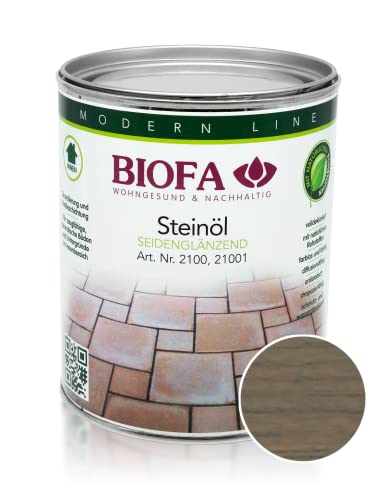 BIOFA Steinöl farbig 1,00L Lichtgrau von Biofa