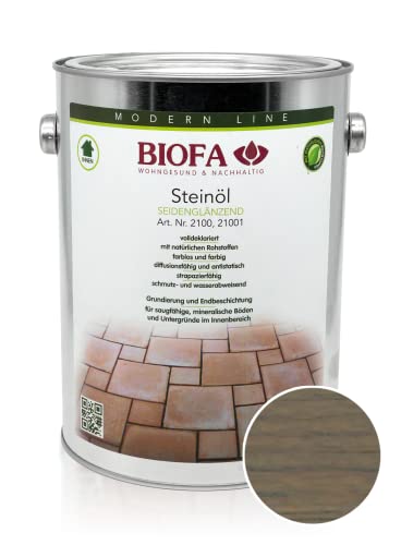 BIOFA Steinöl farbig 2,50L Lichtgrau von Biofa