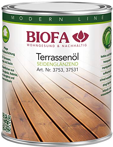 Biofa Terrassenöl farblos - Pflegeöl für Holzterrassen, Terrassendielen aus Holz (1 Liter) von Biofa
