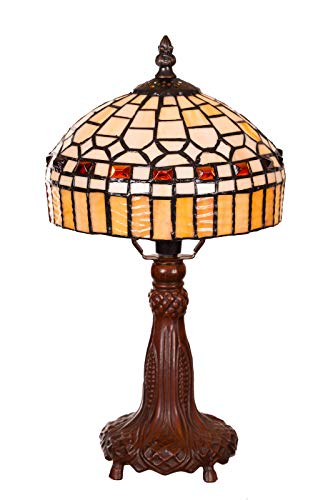 Lampe im Tiffany-Stil Libelle, edel, Rose Dekorationslampe, Tiffany Stil, Glaslampe, Leuchte,Tischlampe, Tischleuchte (Tiff 145) von Birendy