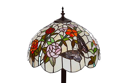 Birendy Stehlampe im Tiffany Style, Stehlampe, Dekorationslampe, Glaslampe, Leuchte, Stehleuchte, Stehlampe (Tiff 171 Schmetterling) von Birendy