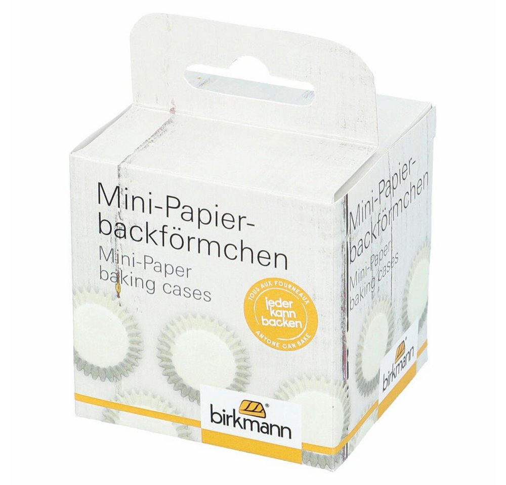 Birkmann Muffinform Mini-Papierbackförmchen Weiß Ø 4.5 cm von Birkmann