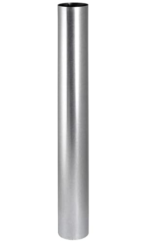 Ofenrohr FAL Rauchrohr feueraluminiert Kaminrohr Silber Abgasrohr 130 mm Länge 100 cm Ofenzubehör von BirnePower