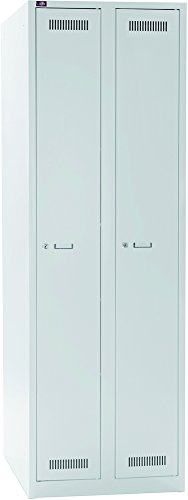 Bisley LIGHT Garderobenschrank Light 2 Abteile 300, Metall, 245 Lichtgrau, 50 x 60 x 185 cm von Bisley LIGHT