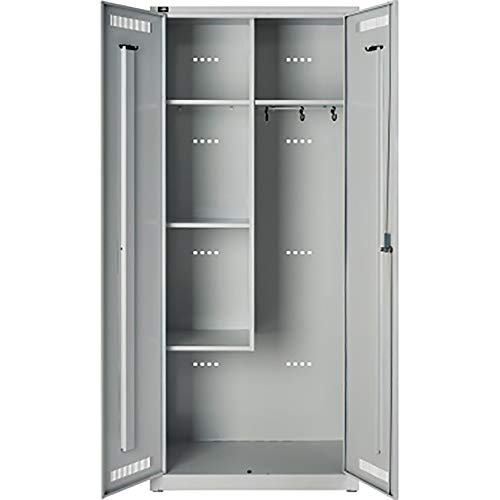 Bisley LIGHT Garderobenschrank Light, Allzweckschrank 400, Stahl, 245 Lichtgrau, 50 x 80 x 185 cm von Bisley LIGHT