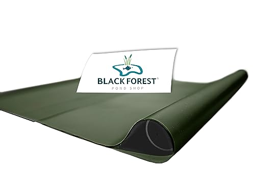 Black Forest Pond Shop Teichfolie 1mm olivgrün 10x10m - Made in Germany - SIKA PVC Teichfolie grün, Maß 10 x 10 m - Langlebige Gartenteich-Folie - UV-beständige Teichauskleidung von Black Forest Pond Shop