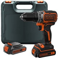 Black+decker BL186K1B2 Akku Bohrschrauber 18V bürstenlos 2x Akkus 2Ah Koffer von Black & Decker