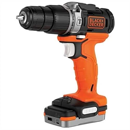 Bohrmaschine, kabellos, 12 V, Lithium, 2 Geschwindigkeitsstufen von Black+Decker