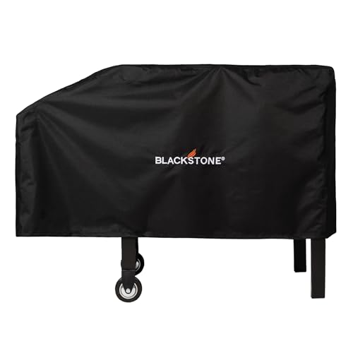 Blackstone 1529 Grillabdeckung für den Außenbereich, wasserdicht, wetterfest, robust, 600D Polyester, für Grillroste mit 28 Zoll (71,1 cm) mit Ablage und Heckklappe, schwarz von Blackstone