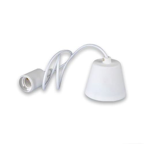 Lampenfassung + Floron-Kabel, 1 m, E27 (weiß) von Blendend
