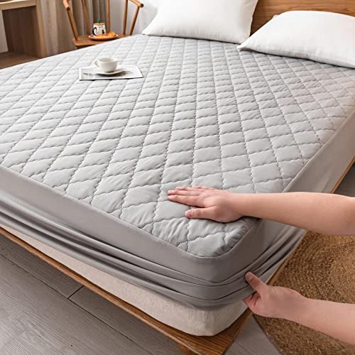 Bleyoum Bettwäsche, gestepptes, Dickes Spannbettlaken mit elastischem Band, Samt-Matratzenbezug, luxuriöse Bettwäsche, Queen-King-Size-Bett, Spannbettlaken aus gebürsteter Mikrofaser, 180 x 200 von Bleyoum