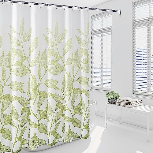 Shower Curtain Waterproof Anti-Mildew Anti-Mildew Green Branch Bathroom Curtain with Hooks Multiple Sizes Suitable for Hotel, Bedroom, Bathroom,180X190cm von Bleyoum