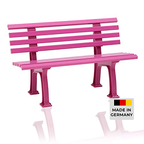 Blome Sitzbank Ibiza – Gartenbank in pink, Kinderbank für Garten, Balkon, Terrasse, 2-Sitzer, Made in Germany von Blome