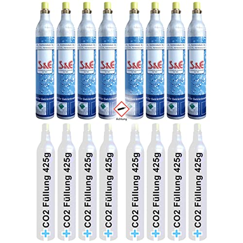 Bluecraft CAGO CO2-Zylinder für 60l Sprudel-Wasser - Nachfüll-Flasche kompatibel mit Soda-Stream & Anderen Wasser-Sprudlern - Kohlendioxid-Flasche - Kartusche von BlueCraft