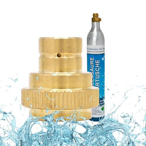 Quick-Adapter für CO2 Wasser-Sprudler DUO, Art, Terra, Gaia und Crystal 3.0 | inklusive 425g Bluecraft Zylinder gefüllt | nur für die Verwendung mit Bluecraft Zylindern! von Bluecraft