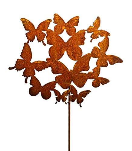 Blümelhuber Schmetterling Gartendeko Rost - Schmetterling Gartendeko Figuren - Deko Frühling - Metall Deko von Blümelhuber