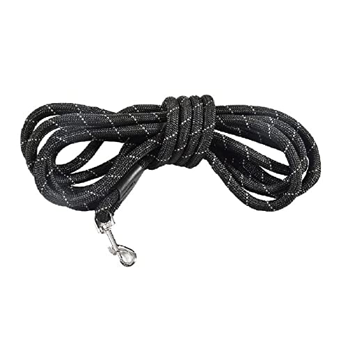 Bobby Walk 3 M – Hundeleine 3 Meter/Stärke 1,2 cm, schlauchförmige Hundeleine, strapazierfähiges Nylon, schwarz von Bobby