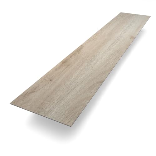 Bodenglück Klebevinyl ''Eiche Ameland'' Braun | Klebe Vinyl natürliche Holzoptik | 1219 x 228 x 2,5 mm | Paketpreis für 3,34m² | sehr Fußwarm, minimale Aufbauhöhe, für Fußbodenheizung, wasserfest von Bodenglück