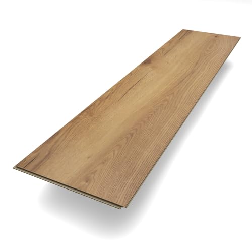 Bodenglück Laminat ''Gotha'' Eiche Holz | Klicklaminat einfach zu verlegen | robust und pflegeleicht | 1380 x 326 x 8 mm | Paketpreis für 2,25m² | Fußbodenheizung geeignet, ohne Fuge von Bodenglück
