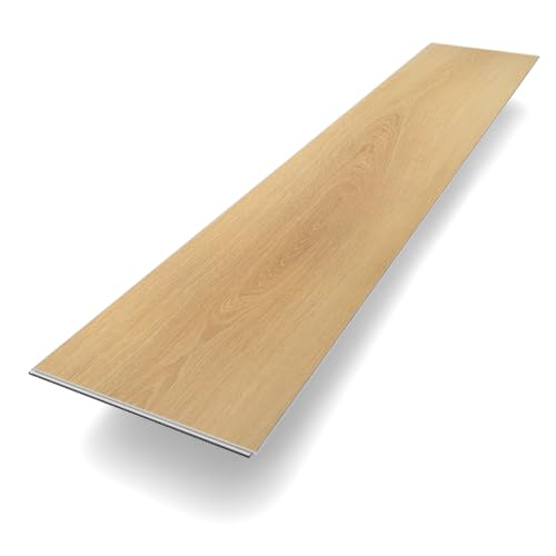 Bodenglück Vinylboden ''Eiche Büsum'' Braun | Klick Vinyl in Holzoptik mit Trittschalldämmung | 1210 x 228 x 5,5 mm | Paketpreis für 2,21m² | für Fußbodenheizung, wasserfest, V-Fuge, 3D-Muster von Bodenglück