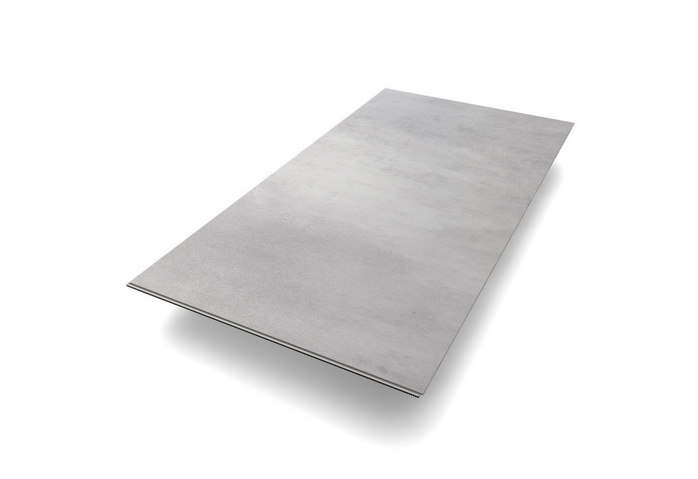 Bodenglück Vinylboden Klick-Vinyl Nordhorn, Grau Beton, Fliesenoptik mit Trittschalldämmung, 907 x 450 x 5 mm, Paketpreis für 2,45m², TÜV geprüft von Bodenglück