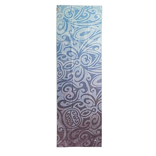 Bodhi Yogatuch Grip² – Art Edition (grau-blau/Maori Magic) von Bodhi