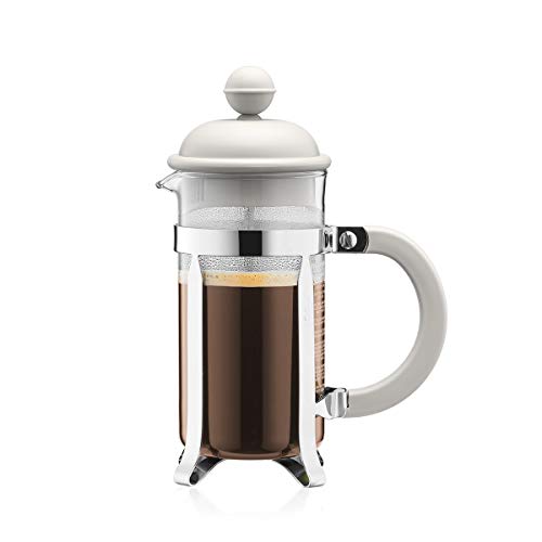 Bodum 1913-913 CAFFETTIERA Kaffeebereiter (French Press System, Permanent Edelstahlfilter, 0,35 liters) cremefarben von Bodum