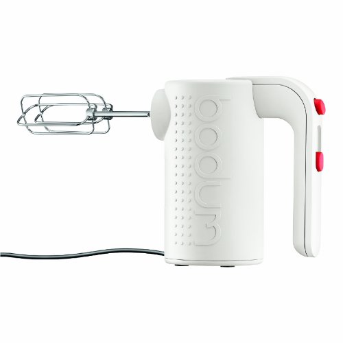 Bodum BISTRO Elektrischer Handmixer (Spülmaschinengeeignetes Edelstahlzubehör, 5-Geschwindigkeitsstufen) cremefarben von Bodum