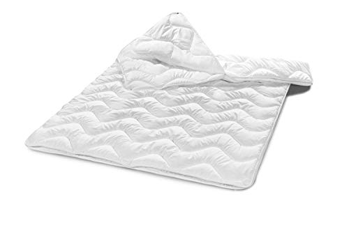 Bodyprotect 4-Jahreszeitendecke Ganzjahresdecke Bettdecke Mikrofaser Steppbett 135 x 200 cm, Weiß von Bodyprotect