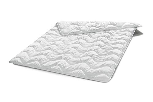 Bodyprotect Ganzjahresdecke Bettdecke Mikrofaser Steppbett medium Mono 135 x 200 cm, Weiß von Bodyprotect