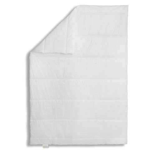 Bodyprotect Sommerdecke 155 x 220 cm, Bettdecke Ecoline, leichte Steppdecke, waschbar, Made in EU, Allergiker geeignet, weiß von Bodyprotect