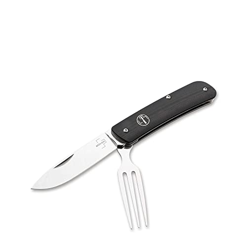BÖKER PLUS® Tech Tool Fork - edles Taschen-Messer mit Gabel - klappbares Camping-Besteck - Design Reisebesteck - faltbares Outdoor-Besteck mit Clip von Böker Plus