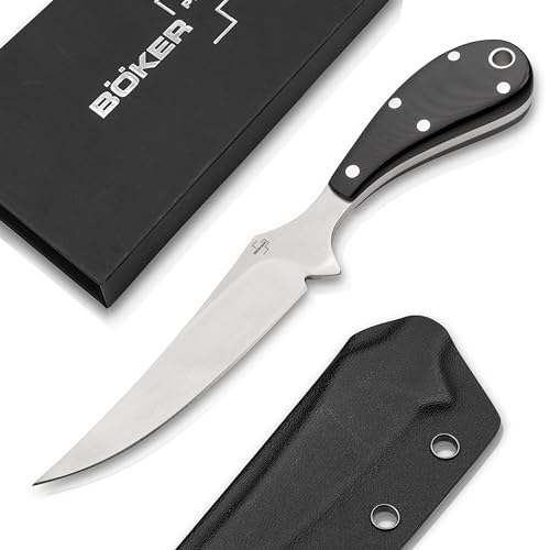 Böker Plus® Epic kleines feststehendes Taschenmesser mit 9,4 cm D2 Klinge - kleines EDC Messer mit G10 Griff und Kydex Scheide - Bird & Trout Messer in Geschenk-Box von Böker Plus