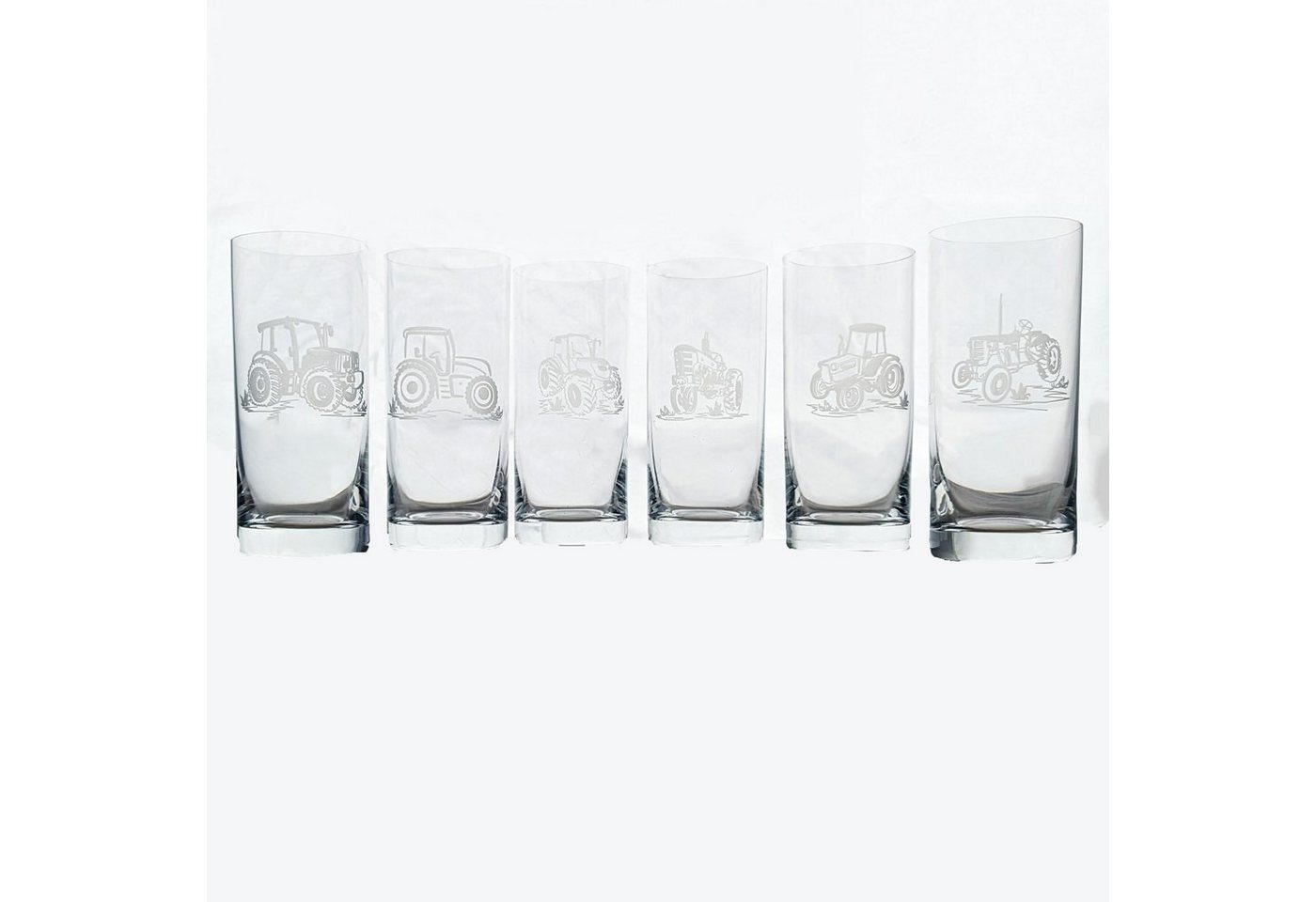 Bohemia Crystal Glas Barline, Kristallglas, Traktormotive, 6-teilig, Inhalt 300 ml von Bohemia Crystal