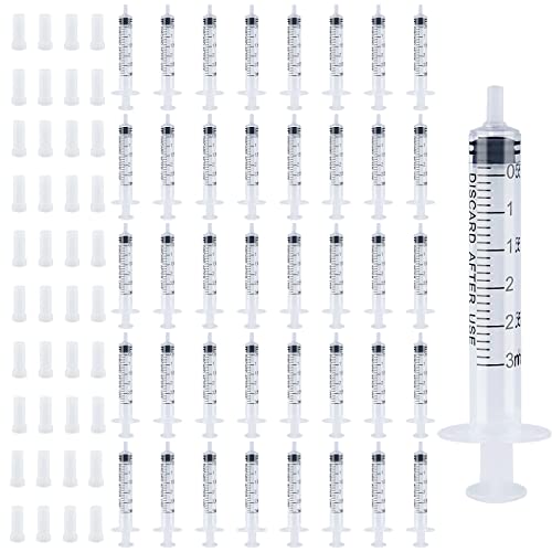 Bohoray Spritzen, Öl-Dosierungsspritze Kunststoff Spritzen Ohne Nadel Sterile Spritzen zum Füttern Unabhängige Siegel Verpackung für Messungen, wissenschaftliche Labors (3ml) von Bohoray