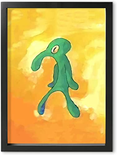 Bold And Brash Thaddäus Gemälde Squidward Painting Poster Bild, Leinwand Bilder Wasserfest, Wandbilder Schlafzimmer Badezimmer Wohnzimmer Wanddeko, 30x40cm von Bold And Brash