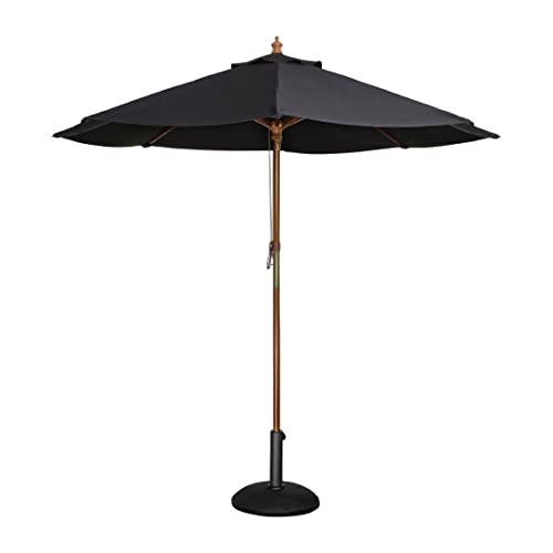 Bolero runder Sonnenschirm schwarz 3m von Bolero