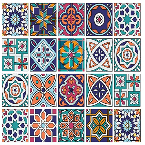 Mosaikfliesenaufkleber, 16 Stück, für 200 mm x 250 mm, 20 cm x 25 cm, wasserfest für Küche & Bad GT13 von Bolsover Designs