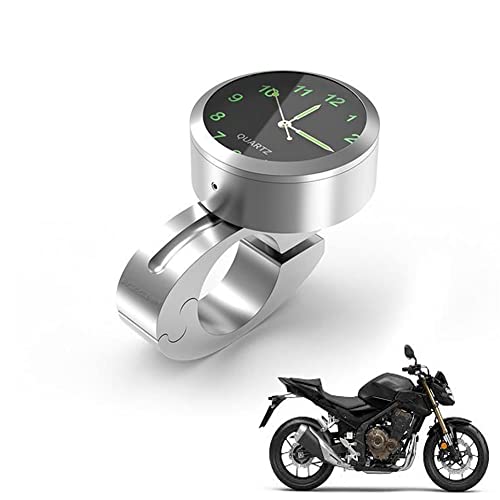 Bolwins A76CS Motorrad Lenker Uhr Einbau Mini Uhr Motorrad Zeitanzeige Zeituhr beleuchtet Quarzuhr Digital Wasserdicht von Bolwins
