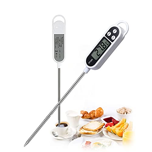 F74S Küchenthermometer Digital Lebensmittel Stift Thermometer Küche Fleisch Kochen Temperatur Küche Grillthermometer für BBQ Fleisch Grill Milch Wasser LCD Bildschirm Wasserthermometer von Bolwins