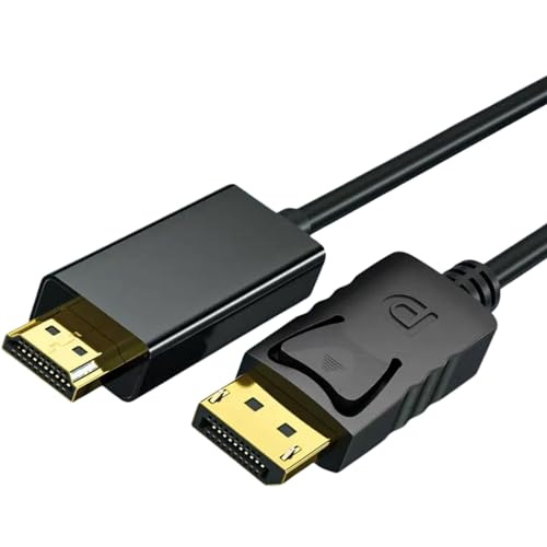 Bolwins M39S DisplayPort auf HDMI Kabel, DP auf HDMI Verbindungskabel 1,8m Kompatibel für HDTV,Monitor,Projektor,Desktop Laptop, PC mit vergoldeten Steckern 1,8 m von Bolwins